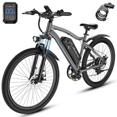 Electric Bike for Adults, 26" Commuter Ebikes with 7-Speed Gears, 25MPH Lightweight E Bike, 720W Peak Motor, 375Wh Removable Battery, 50 Miles Range, Electric Mountain Bicycle for All Terrain