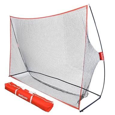 GoSports Golf Practice Hitting Net - Choose Between Huge 10 Ft x 7 Ft or 7 Ft x 7 Ft Nets - Personal Driving Range for Indoor or Outdoor Use - Designed By Golfers for Golfers