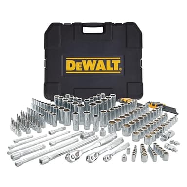 DEWALT 192 Pcs. Mechanics Tool Set, 1/2, 1/4, 3/8 Socket Set, SAE and Metric Socket Wrench Set, Hard Shell Tool Box (DWMT75049)