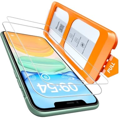 TOCOL for iPhone 11 / iPhone XR Screen Protector 9H Hardness Military Grade Shatterproof HD Tempered Glass Full Coverage Easy Installation Case Friendly 2 Pack