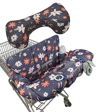 Shopping Cart Cover for Baby/Toddler, Cozy High Chair Cover, with Removable positioner, Dark Blue