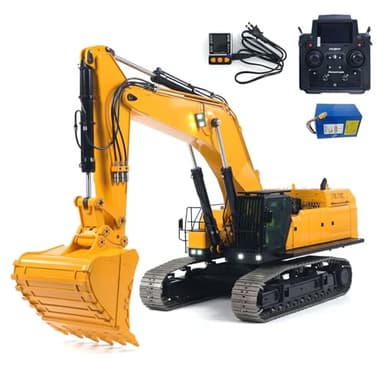 TOUCAN RC HOBBY US in Stock 1/12 RC Hydraulic Heavy Excavator 395F Metal Remote Control Digger Finished Model 1.0L Dual Pump Paladin PL18EV LITE Radio for Adult