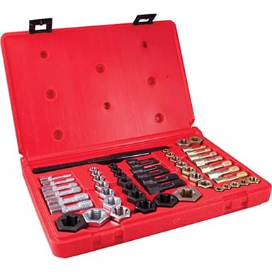 53 Piece Rethreading Kit, 19 Taps, 32 Dies and 2 Thread Files, Made in USA