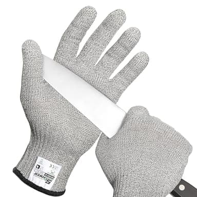 Schwer SlicePro ANSI Cut Resistant Gloves, Food Grade Cutting Glove for Kitchen Food Prep, Mandoline Gloves for Meat Cutting, Oyster Shucking, Fish Fillet Processing, PR1501-G, L