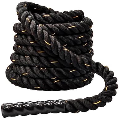 Fitvids Battle Rope 1.5Inch 2 Inch Diameter Poly Dacron 30 FT, 40 FT, 50 FT Length, Heavy Ropes for Home Gym and Workout