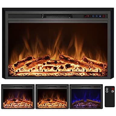 Kentsky Electric Fireplace, 40" Electric Fireplace Inserts, Recessed Fireplace Heater with Remote Control, Adjustable Flame Colors, Timer&Overheating Protection, 750/1500W