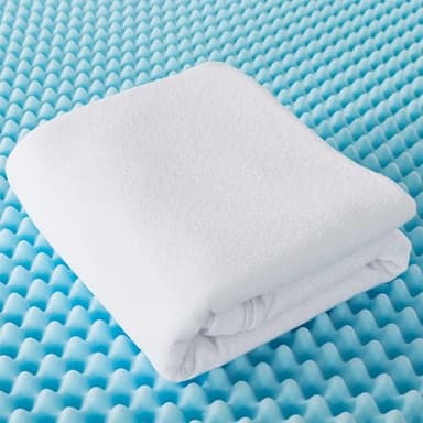 WhatsBedding Mattress Topper Cover (Only Cover),2-3 Inch Zippered Mattress Topper Protector, Ultra-Soft, Breathable, Removable with Straps, CertiPUR-US Certified