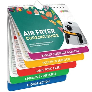 Air Fryer Cheat Sheet Magnets Cooking Guide Booklet - Air Fryer Cookbooks - Air Fryer Liners - Air Fryers Kitchen Gifts Gadgets 2026 - Air Fryer Accessories - Air Fryer Cooking Guide