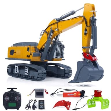 TOUCAN RC HOBBY US in Stock 1/18 K962 100S Remote Control Hydraulic Excavator RC Digger Electric Claw Ripper Hammer Construction Car Machine for Adult